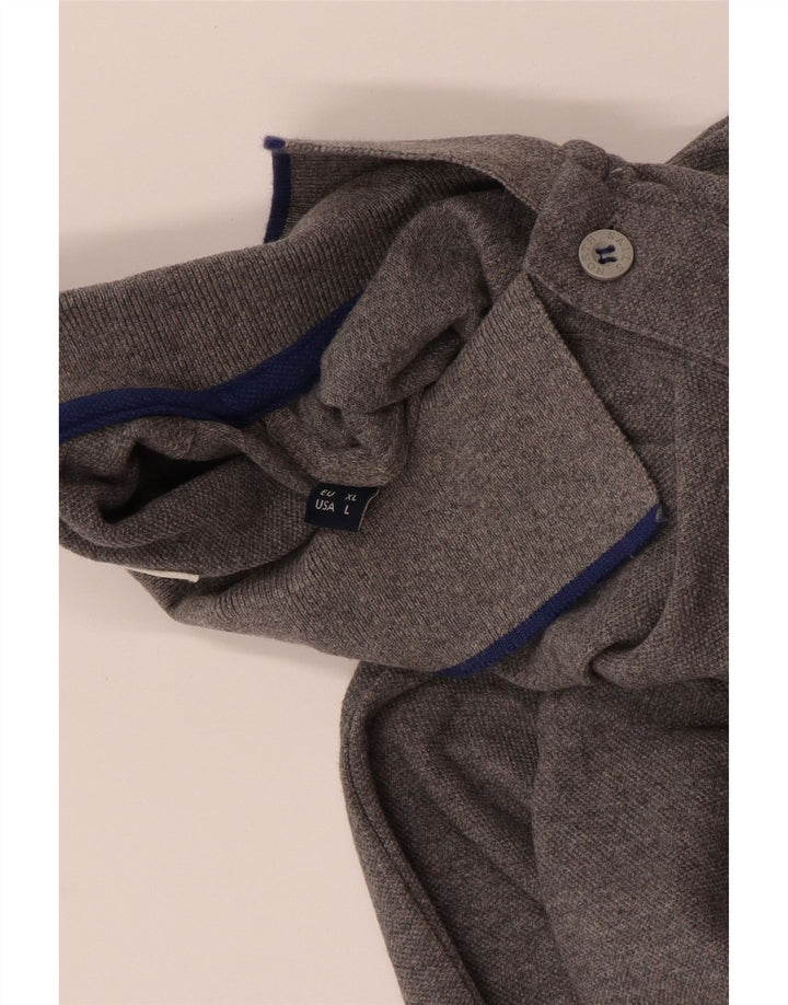 North Sails Polo à manches longues pour hommes, grand coton gris