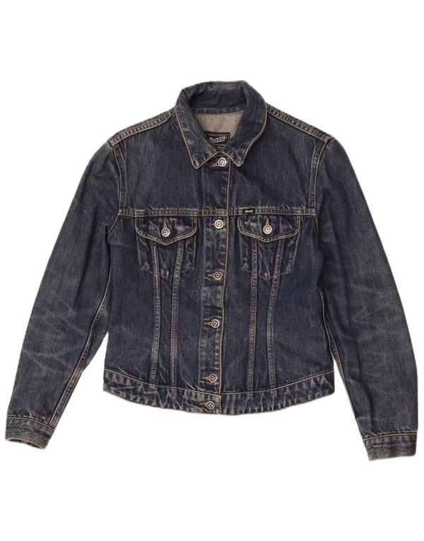 Gas Veste en jean courte pour femme UK 12 Bleu moyen Coton