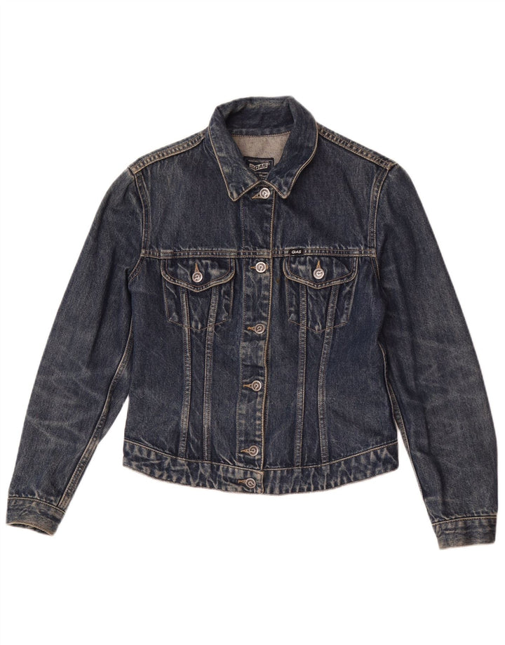 Gas Veste en jean courte pour femme UK 12 Bleu moyen Coton