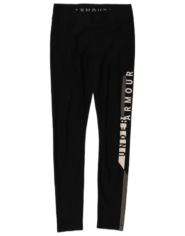 UNDER ARMOUR Legging graphique Heat Gear pour femme UK 14 Noir moyen