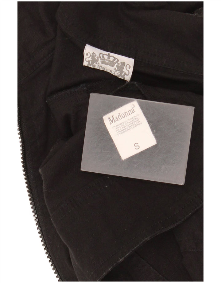 Modana Pantalon Cargo Femme UK 10 Petit Coton Noir