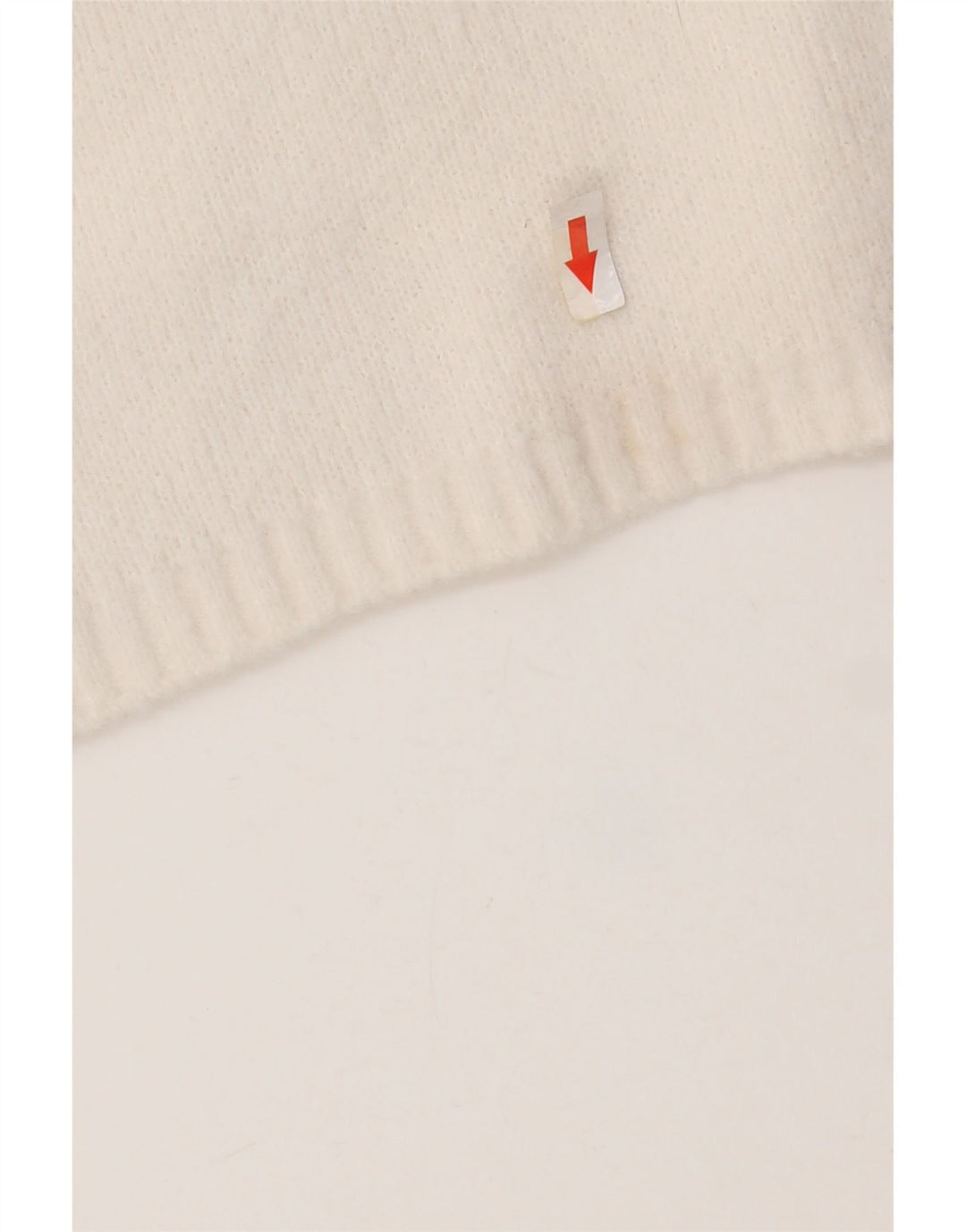 Zara Pull court à col rond pour femme UK 14 en nylon blanc moyen
