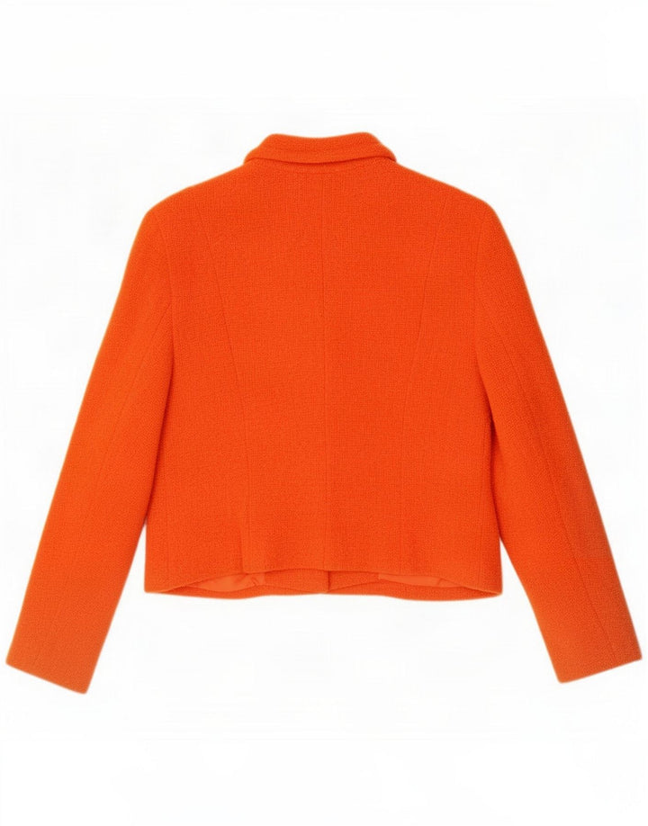 Kookai Veste blazer à 5 boutons pour femme EU 42 Large Orange Wool