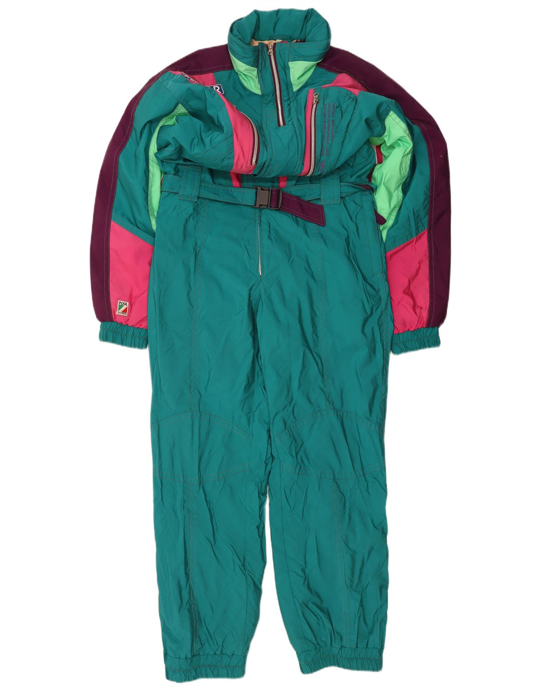 COLMAR Combinaison de Ski Homme IT 54 Large Vert Colourblock Polyamide