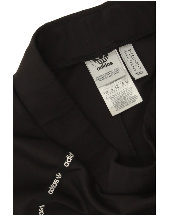 Adidas Short de sport graphique pour femme UK 10 Petit Noir Polyester