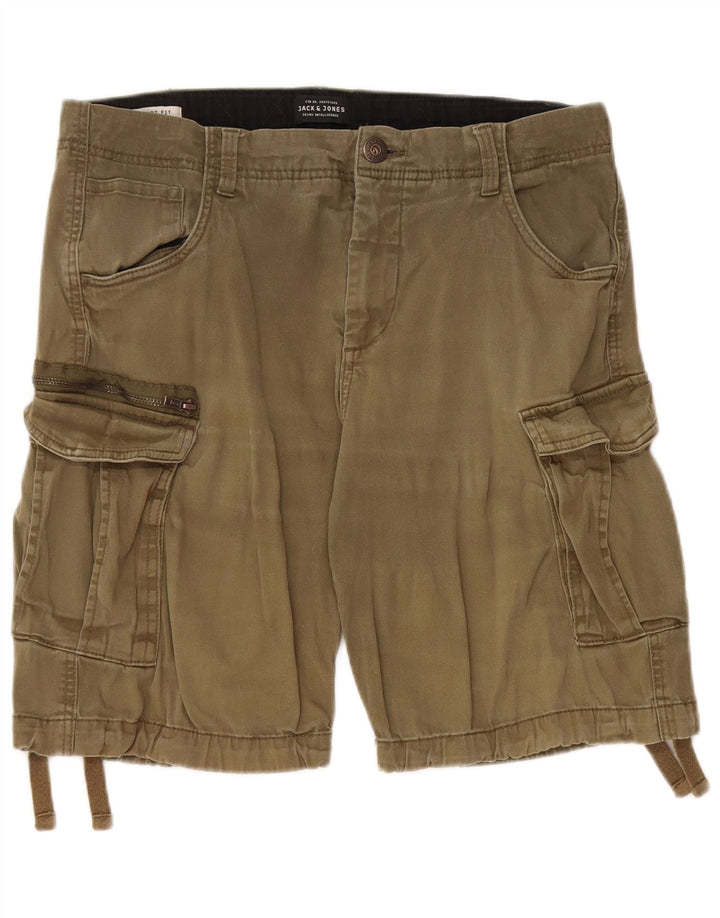 Jack & Jones Short Cargo Homme Large W34 Kaki Coton