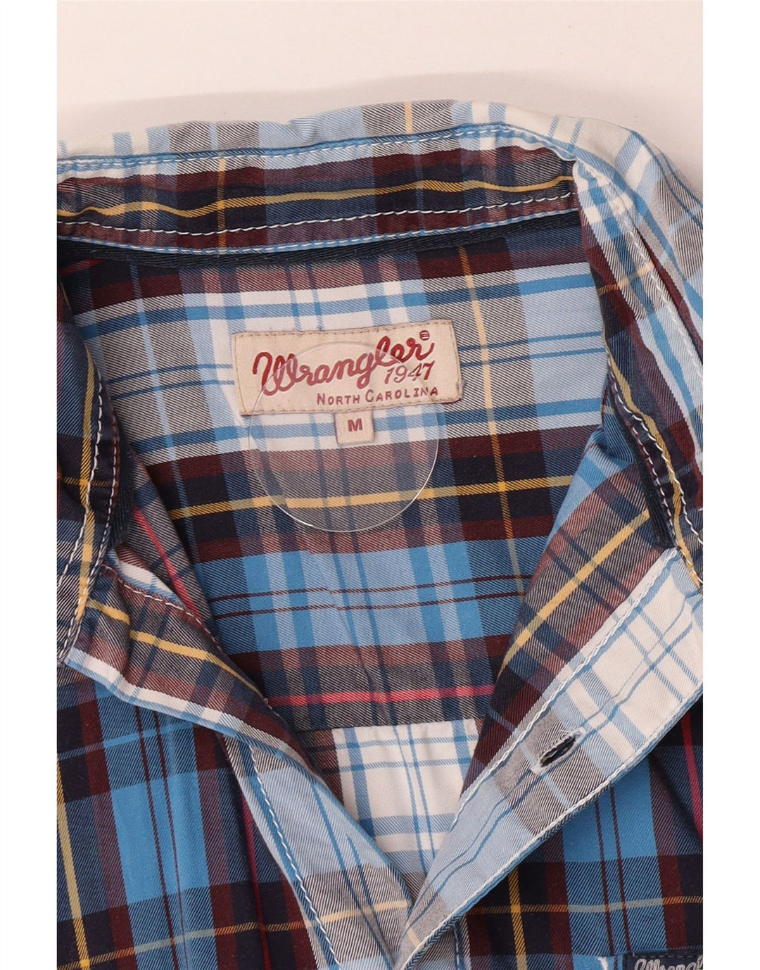 Wrangler Chemise en Flanelle Homme Bleu Moyen à Carreaux