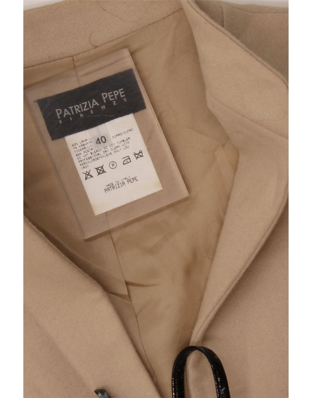PATRIZIA PEPE Veste Blazer Femme IT 40 Petite Laine Beige