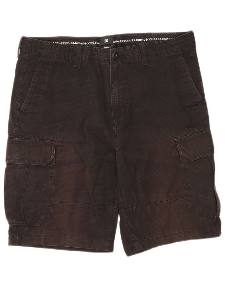 DC Short cargo coupe décontractée pour homme W33 en coton noir moyen