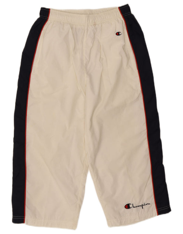 Champion Pantalon de Survêtement Capri Homme Petit Nylon Colorblock Blanc