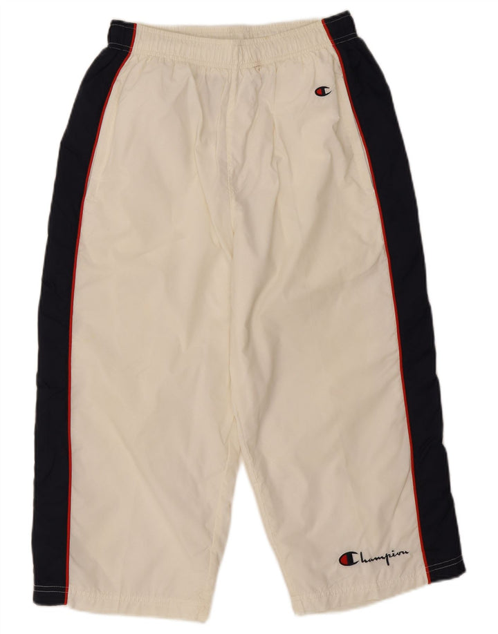 Champion Pantalon de Survêtement Capri Homme Petit Nylon Colorblock Blanc