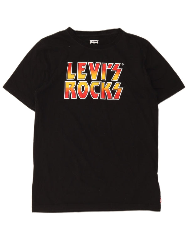 Levi's T-Shirt Graphique Garçon 15-16 ans Noir Cotton Rock