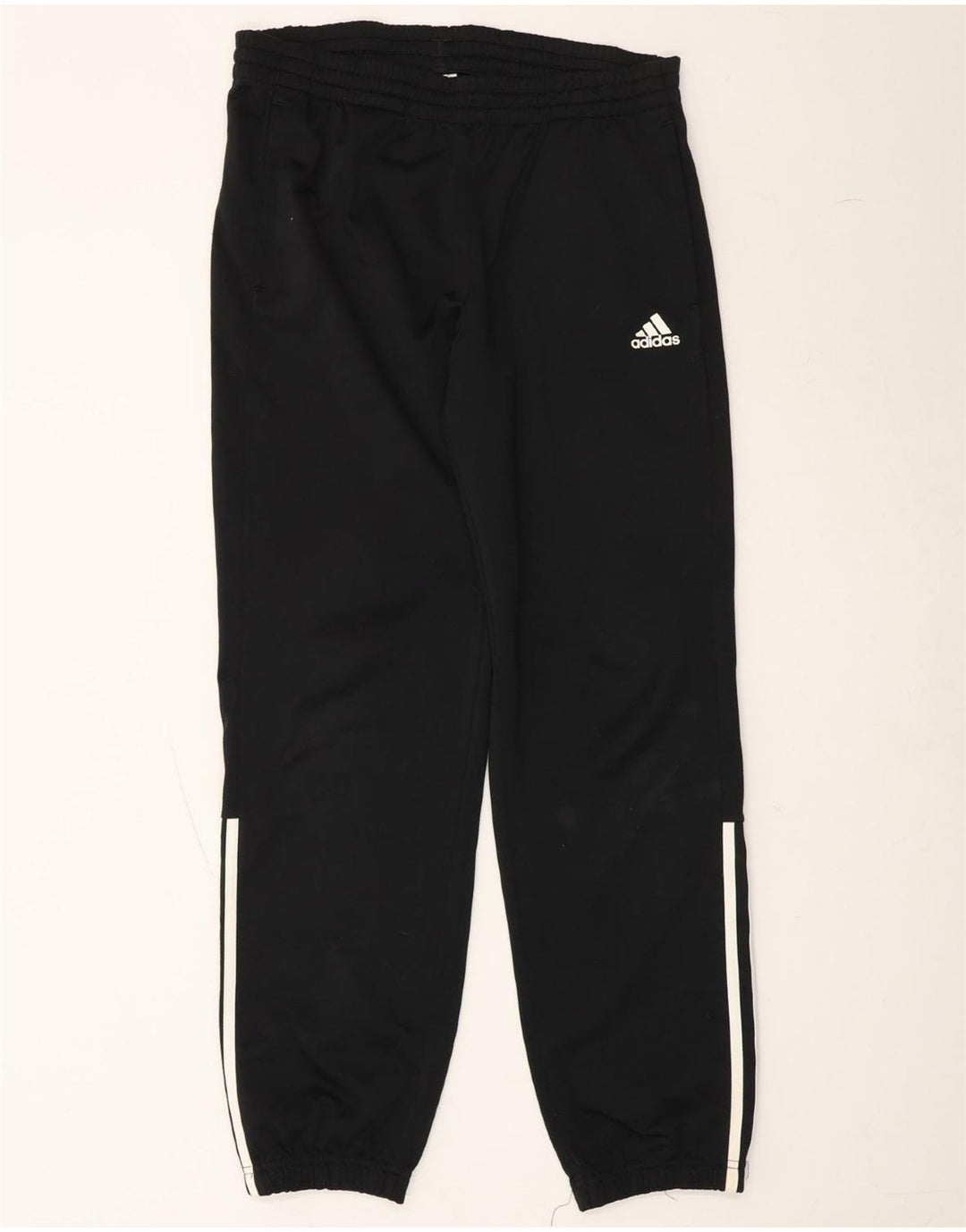 ADIDAS Boys Tracksuit Trousers Joggers 13-14 Years  Black Polyester Vintage Adidas and Second-Hand Adidas from Messina Hembry 