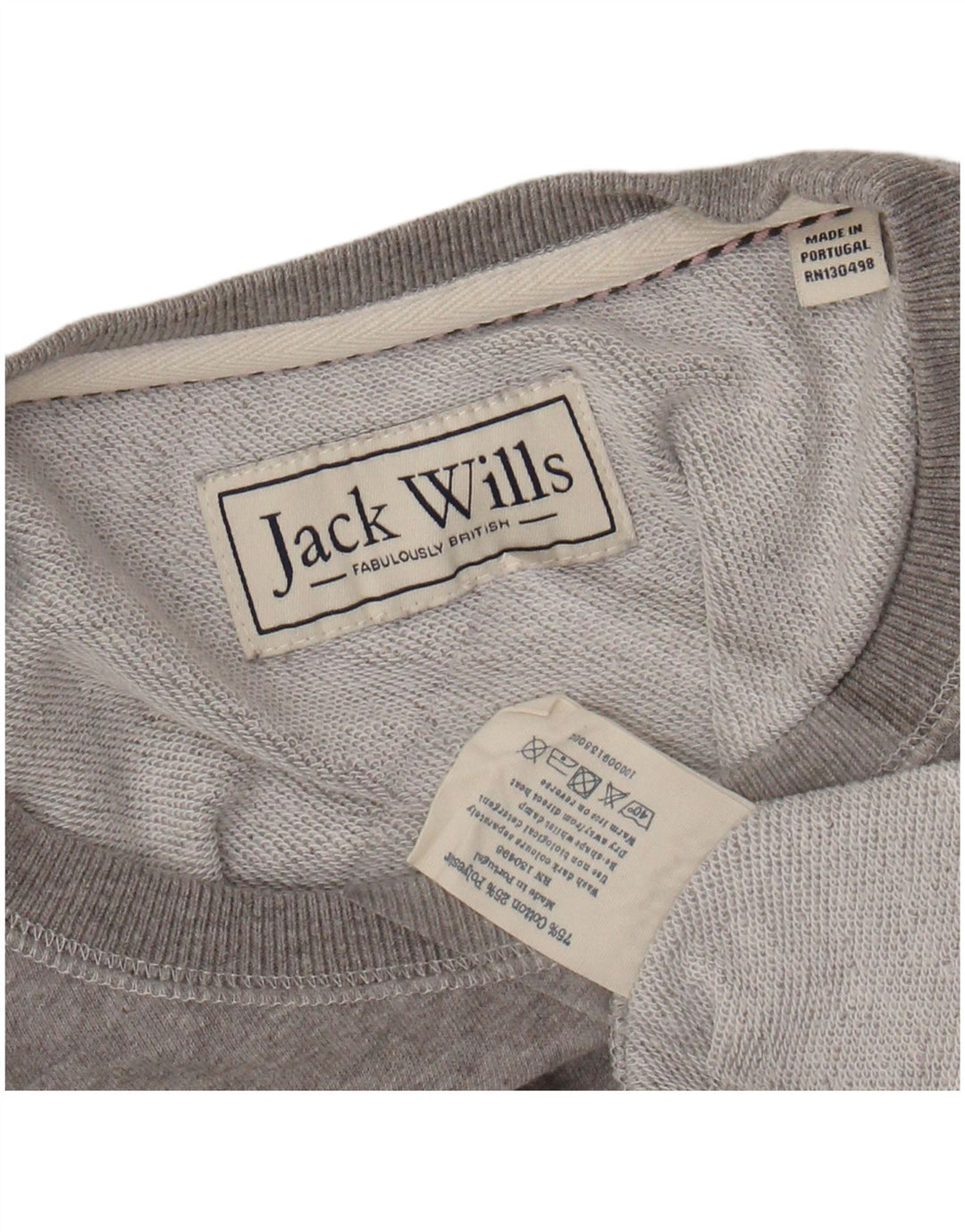 JACK WILLS Sweat-shirt graphique pour femme UK 12 Gris moyen moucheté