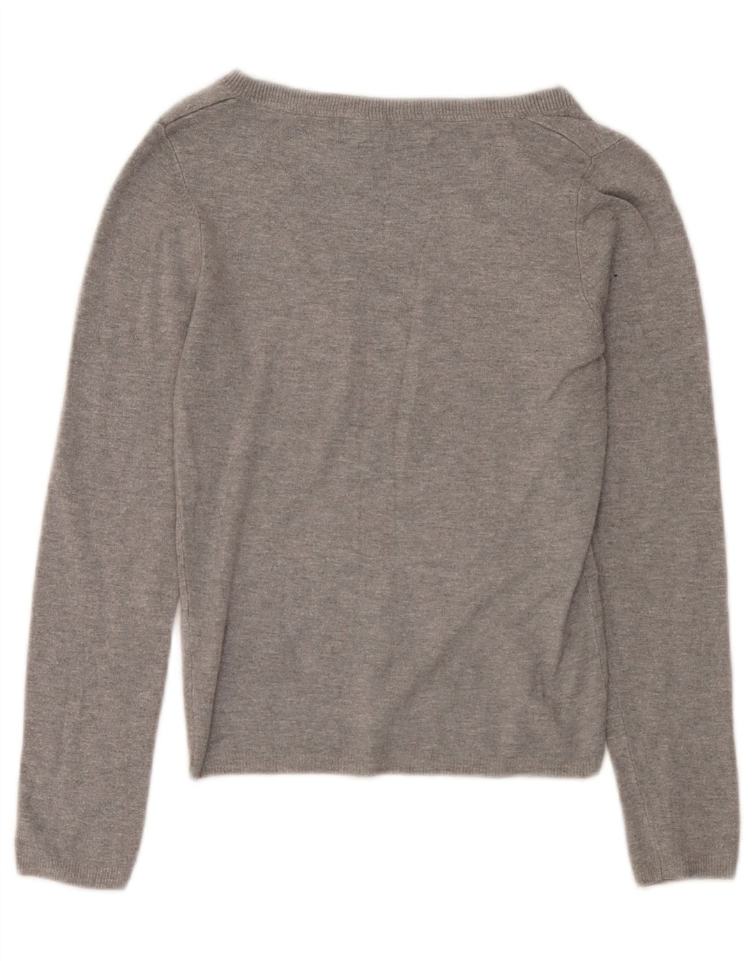 Zara Pull court à col en V pour femme UK 8 Petit Gris