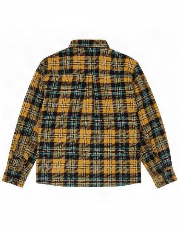 Zara Chemise Flanelle Homme XL Jaune Carreaux Coton