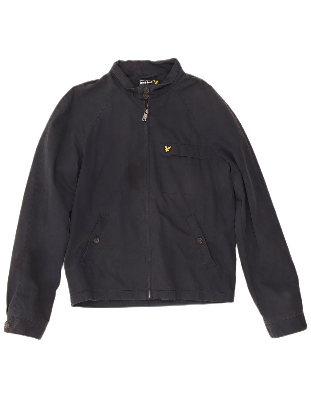 Lyle & Scott Veste Bomber Homme UK 38 Coton Bleu Marine Moyen