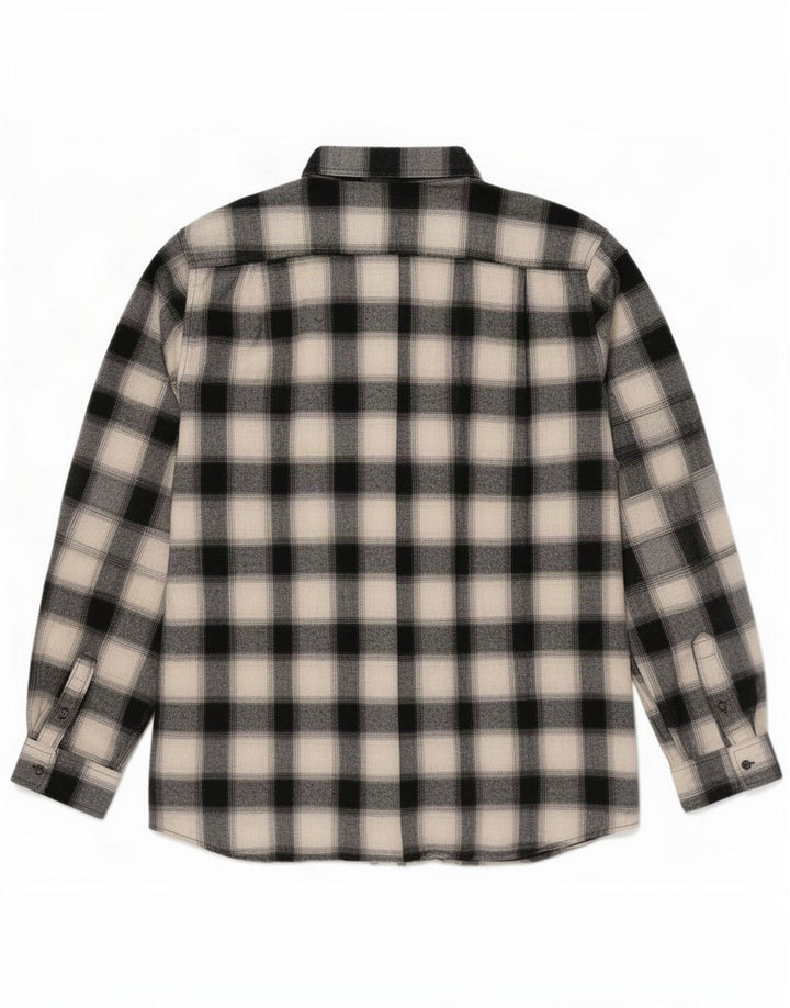 Lee Chemise en flanelle coupe régulière pour homme 2XL en coton à carreaux noirs