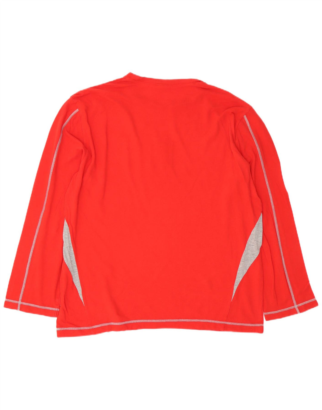 FILA Haut graphique à manches longues pour hommes en coton color block rouge grand