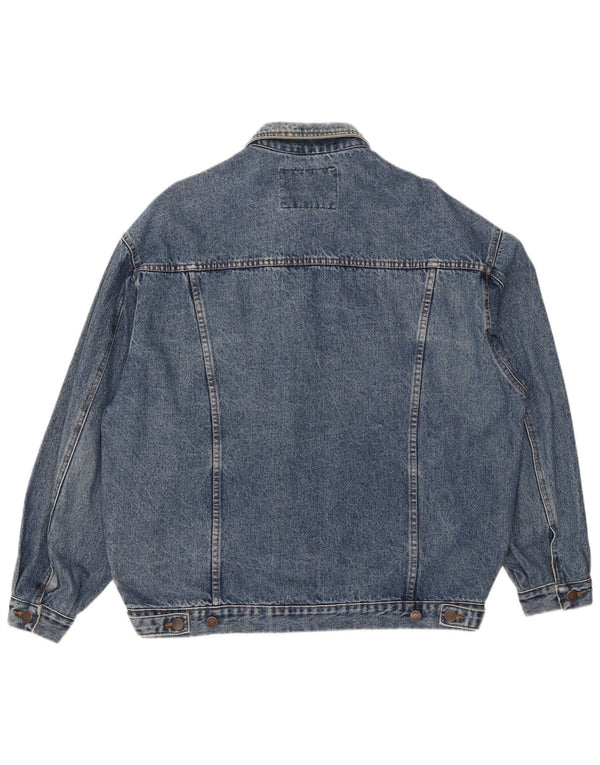 Casucci Veste en jean pour homme UK 40 Large Bleu Coton