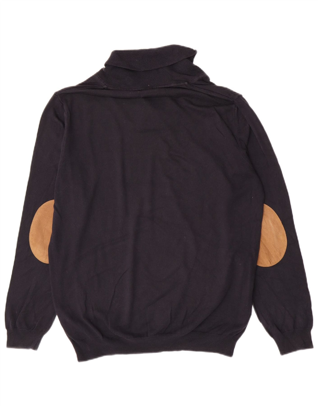 Zara Homme Col Châle Pull Pull Large Bleu Marine Coton