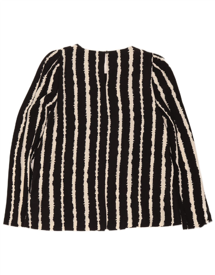 Marks & Spencer Chemisier à manches longues pour femme UK 10 Petit Noir Rayé