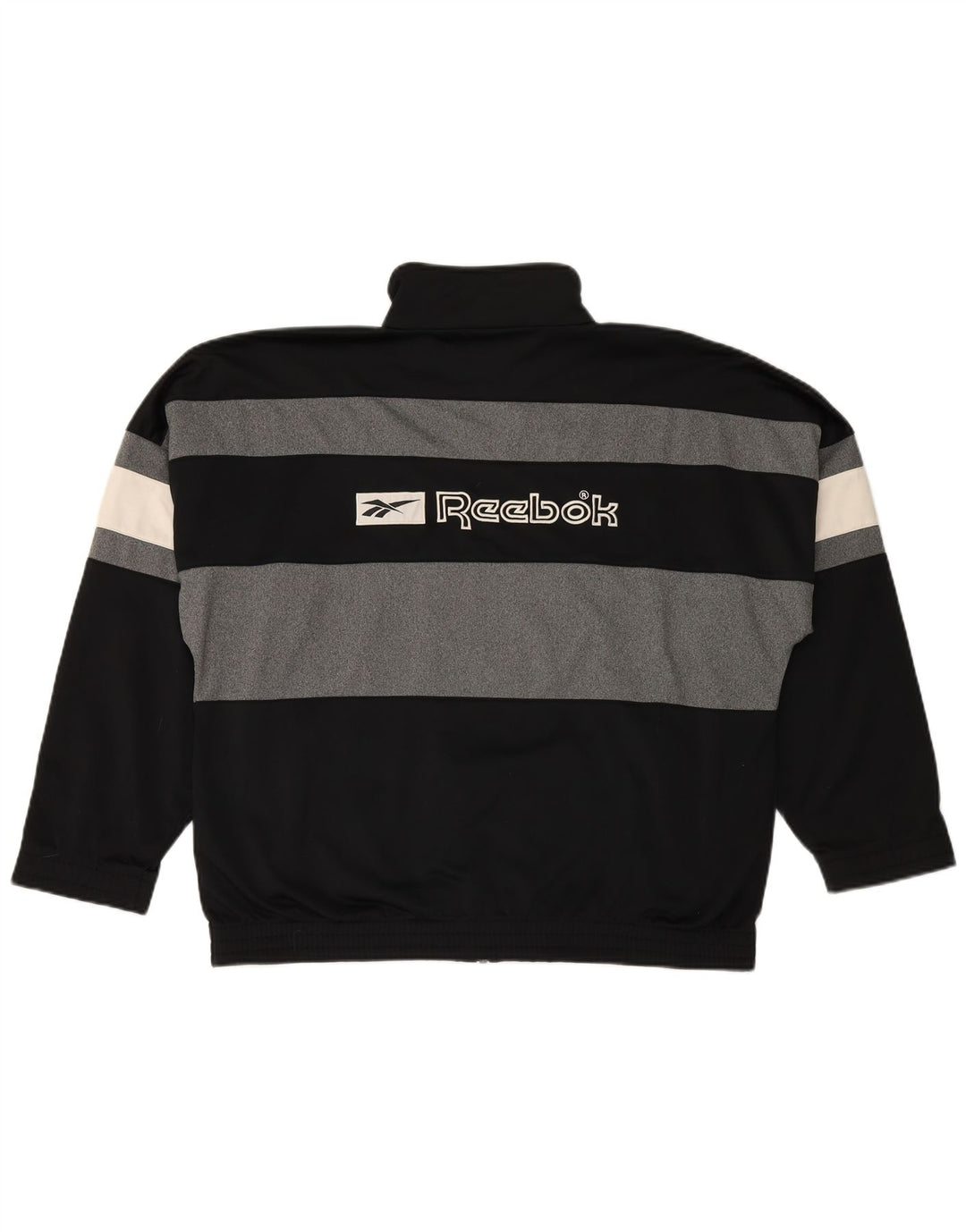 REEBOK Veste de survêtement graphique coupe ample pour hommes, petit, noir, colour block