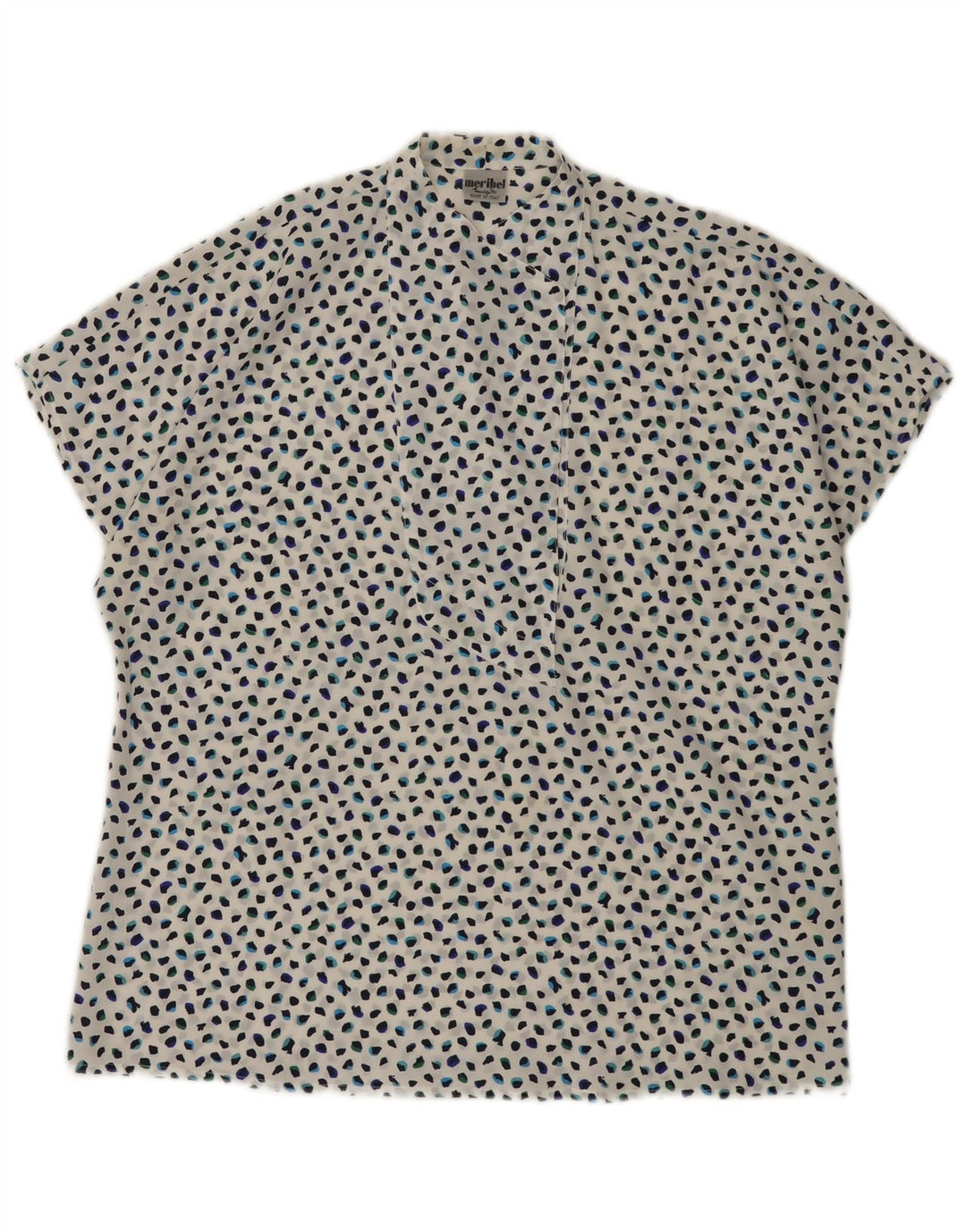 Marzotto Chemisier Femme UK 44 Large Blanc Tacheté Polyester
