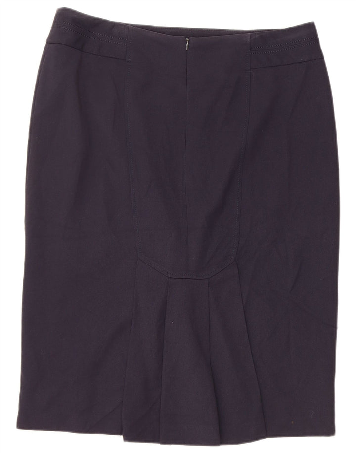Marks & Spencer Jupe crayon pour femme UK 14 Large W34 Bleu marine Polyester