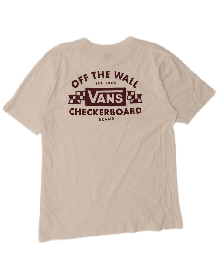 Vans T-shirt graphique pour hommes, grand coton blanc
