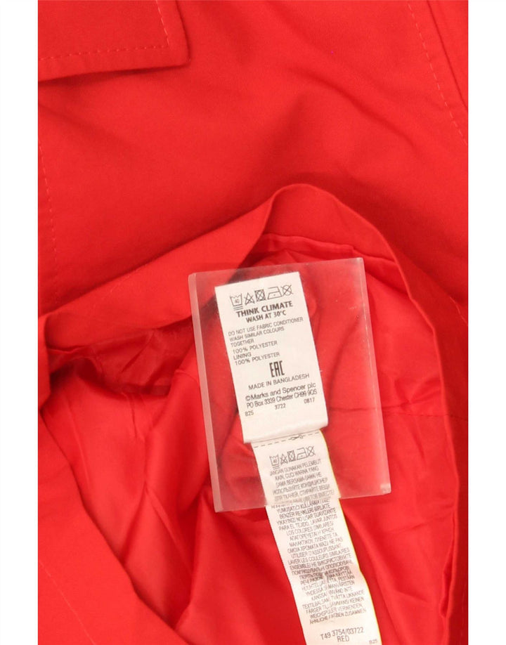 Marks & Spencer Trench court pour femme UK 22 3XL Rouge Polyester