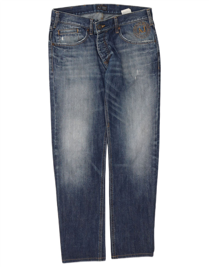 Armani Jean slim effet vieilli W34 L30 en coton bleu pour homme