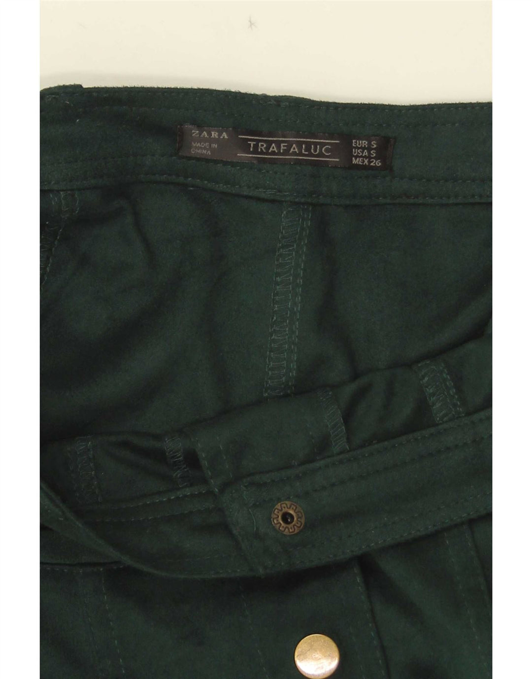 Zara Femme Trafaluc Mini Jupe Petit W26 Vert