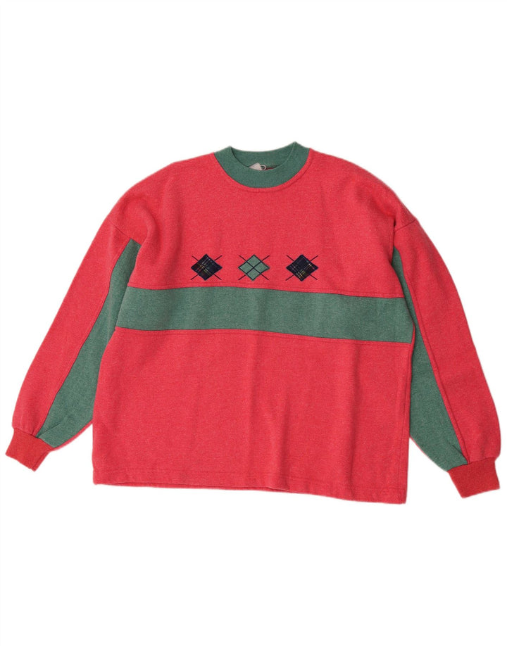 vintage Womens Full Survêtement UK 10 Petit Colorblock Rose