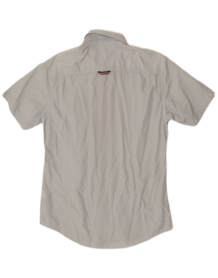 Tommy Hilfiger Chemise à manches courtes pour hommes Petit coton bleu