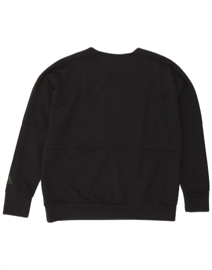 ADIDAS Sweat-shirt pour femme UK 12/14 Medium Noir Colourblock