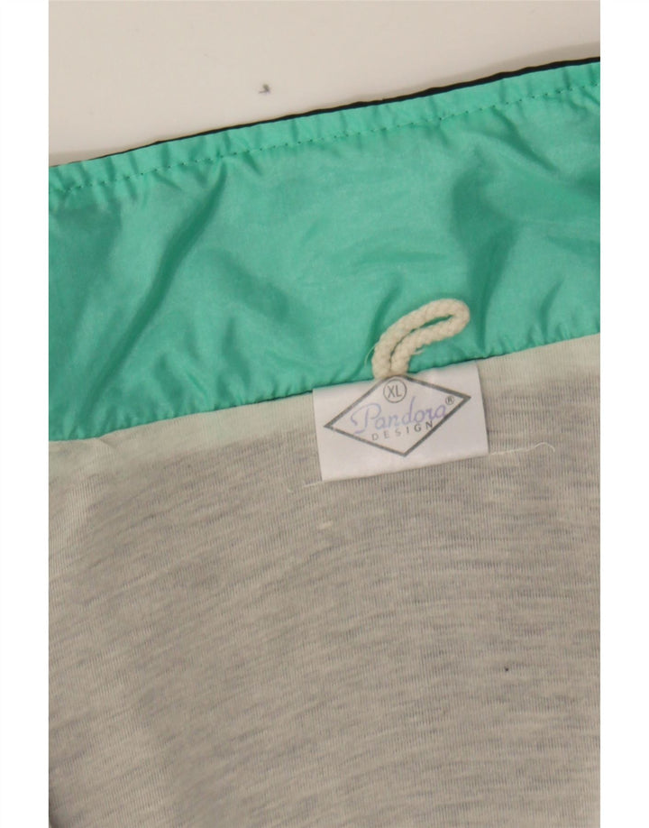 PANDORA Mens Tracksuit Top Jacket XL Black Colourblock Polyamide Vintage Pandora and Second-Hand Pandora from Messina Hembry 