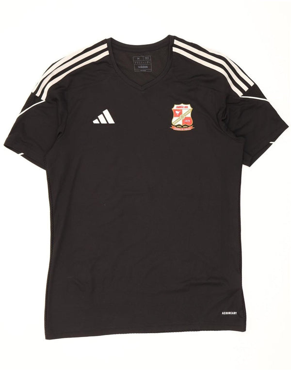 Adidas Hommes Swindon Town FC Slim Fit Graphic T-Shirt Haut Moyen Noir