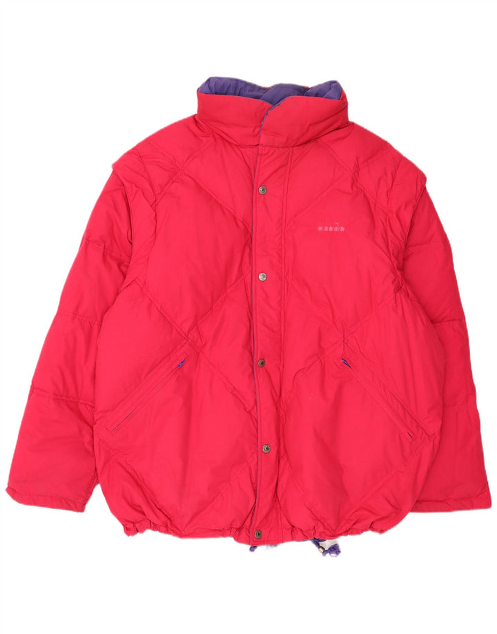 DIADORA Veste matelassée réversible surdimensionnée pour homme UK 42 XL Rouge Polyester