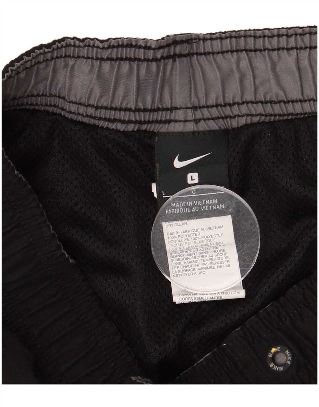 NIKE Short de bain graphique pour hommes, grand, noir, polyester