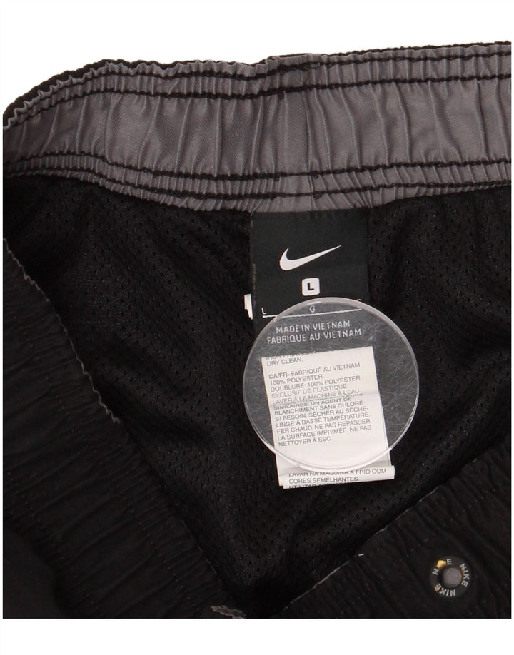 NIKE Short de bain graphique pour hommes, grand, noir, polyester