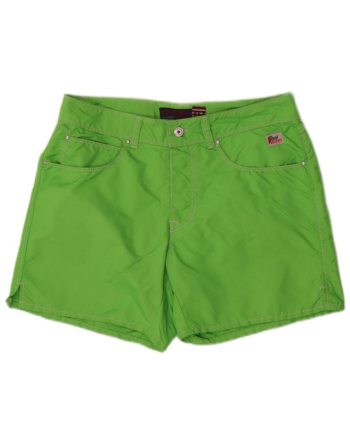 ROY ROGERS Short décontracté pour homme IT 48 Medium W34 Vert Nylon