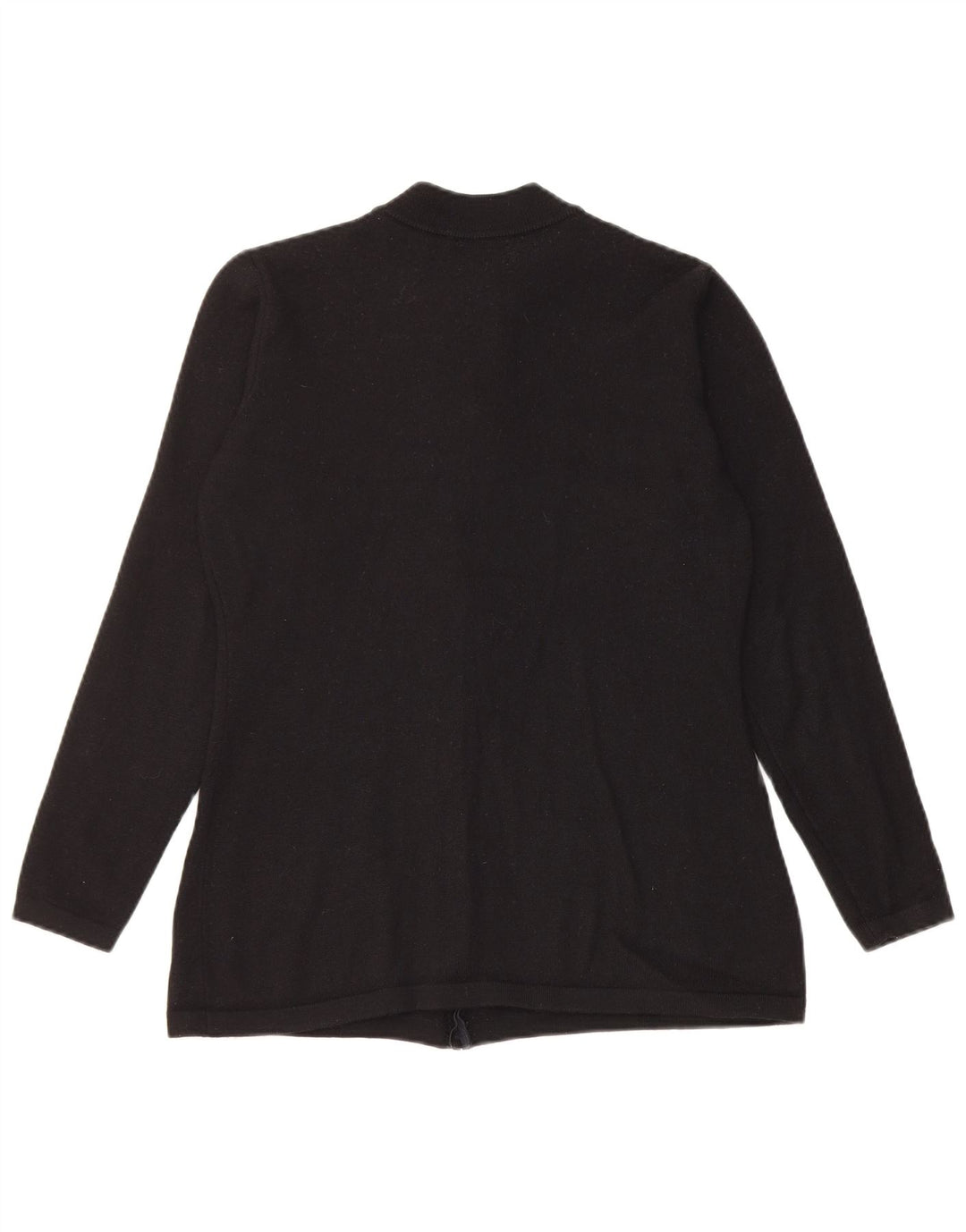 SISLEY Womens Cardigan Sweater UK 12 Medium Black Wool