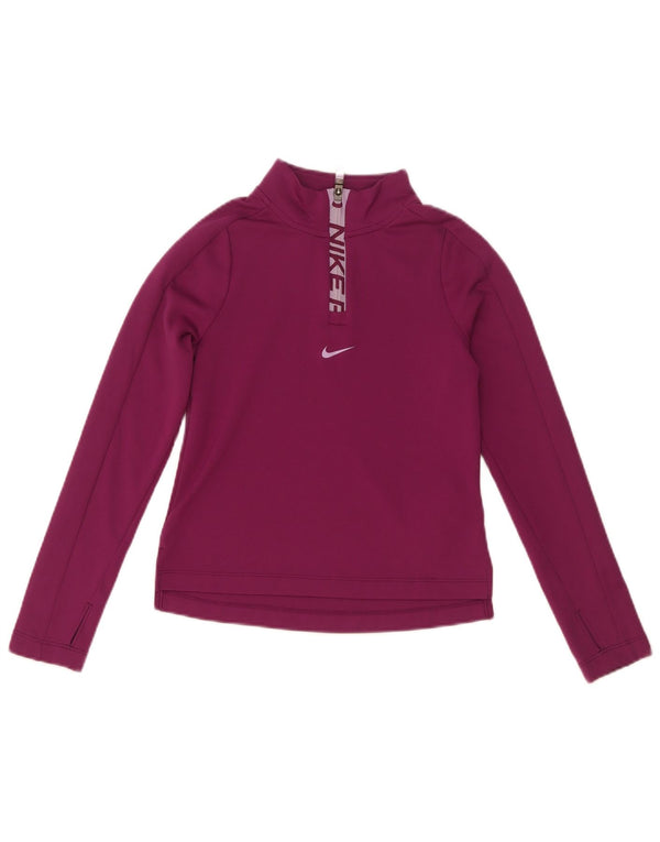 Haut à manches longues Nike Dri Fit Graphic pour fille 8-9 ans, petit bordeaux