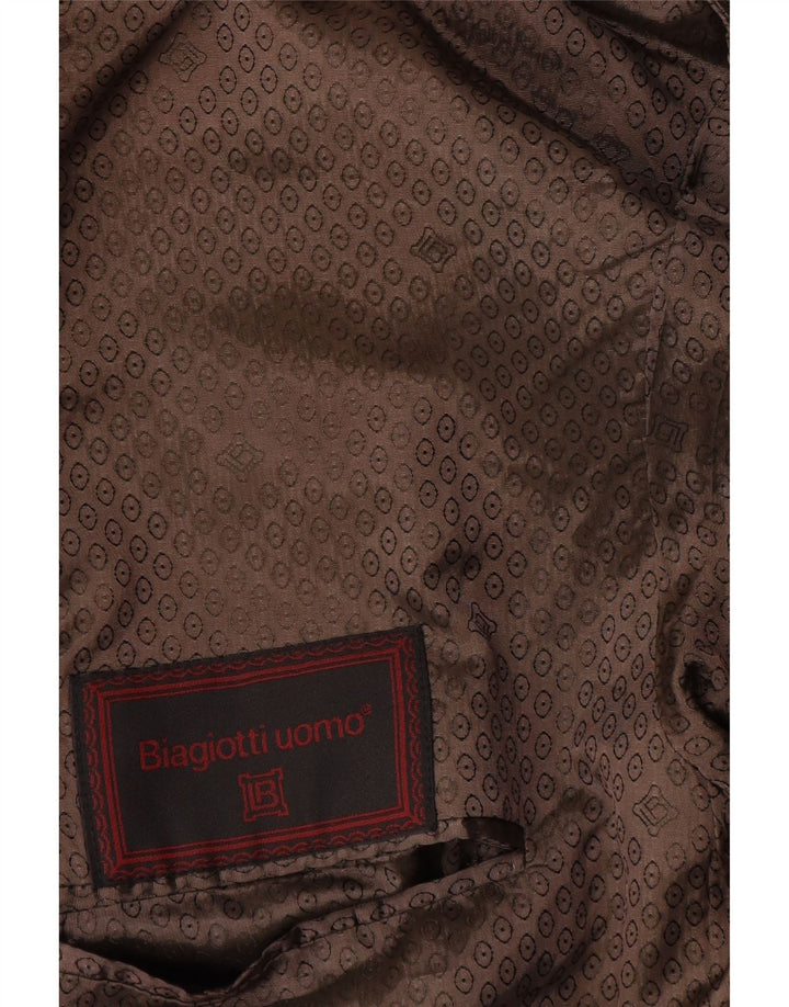 Biagiotti Veste blazer à 1 bouton pour homme UK 38 Noir moyen