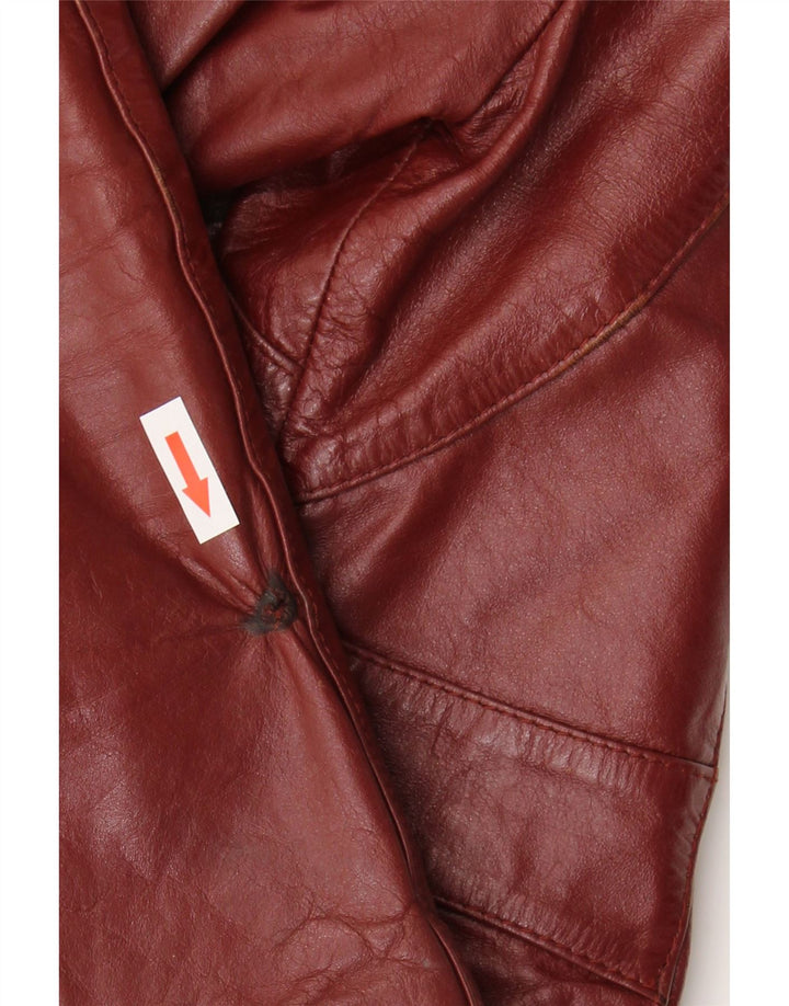 Wilsons Veste en cuir court pour femme UK 8 Petit cuir bordeaux