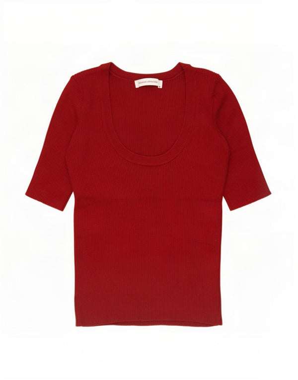 Zara Femme Chemisier Top UK 8 Small Bordeaux