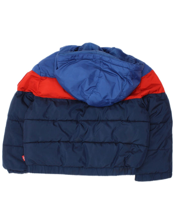 LEVI'S Veste matelassée à capuche pour bébé garçon 18-24 mois Bleu marine Colourblock