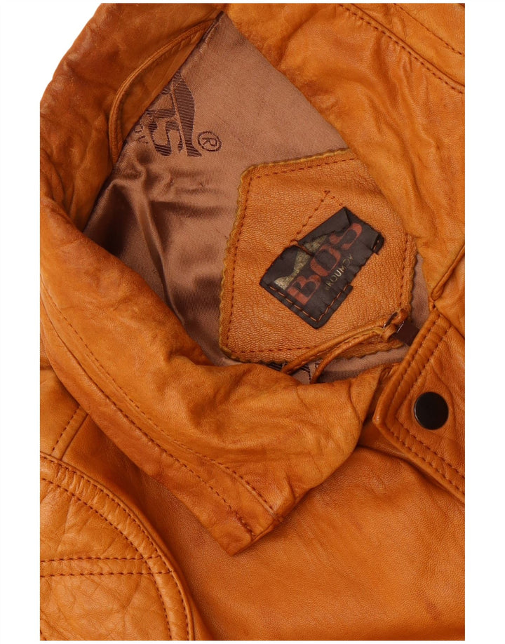 veste en cuir homme vintage UK 40 Grand Marron
