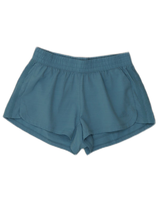 Adidas Short de sport pour femme UK 8/10 Petit Bleu Polyester